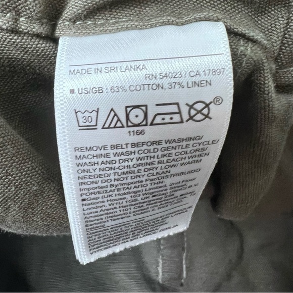 Banana Republic Green Linen Tapered Pants The Paperbag Pant Size 20 - Picture 11 of 15